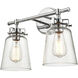 Amberose 2 Light 16 inch Chrome Vanity Light Wall Light